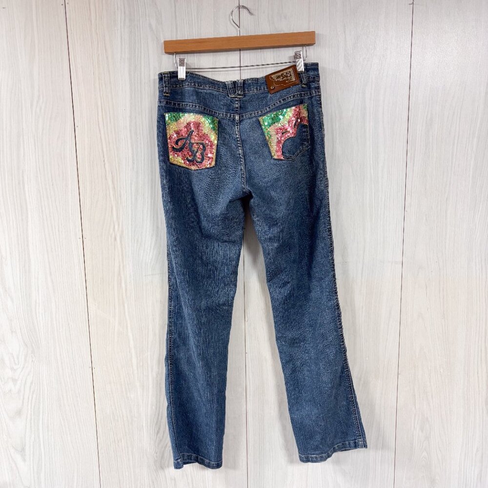 Apple Bottoms Denim with Vibrant Pocket Accents